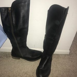 Black knee high boots